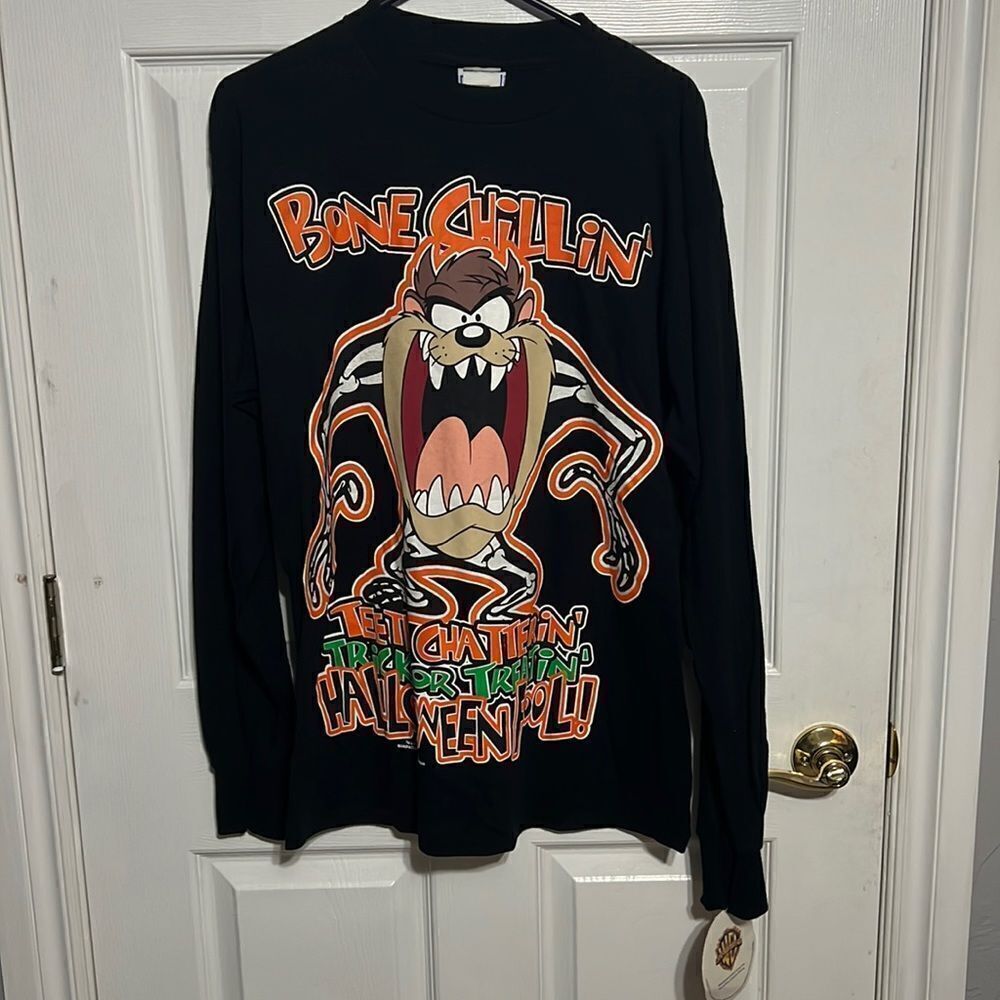 NWT"‎ True VINTAGE 1996 SINGLE STITCH Looney Tunes TAZ Halloween Horror